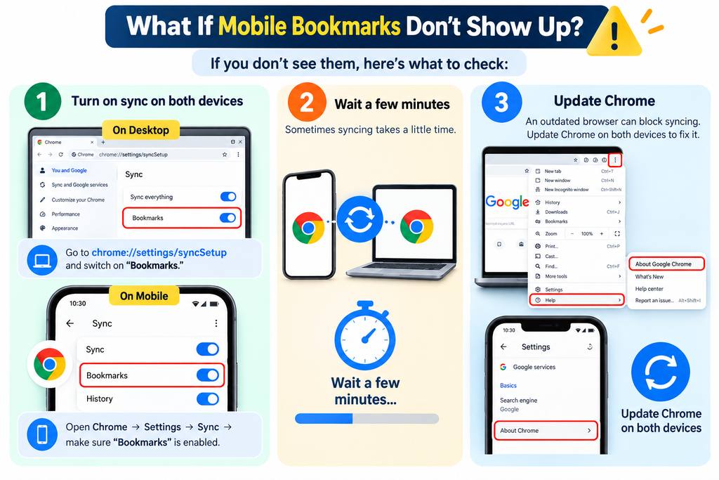 What If Mobile Bookmarks Don’t Show Up?
