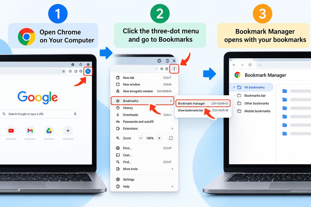 Find Chrome Mobile Bookmarks on Desktop