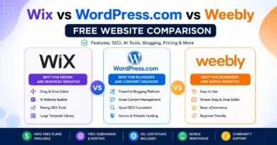 Wix vs WordPress.com vs Weebly: Free Website Comparison