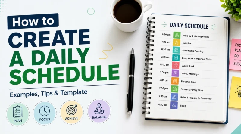 How to Create a Daily Schedule: Examples, Tips & Template