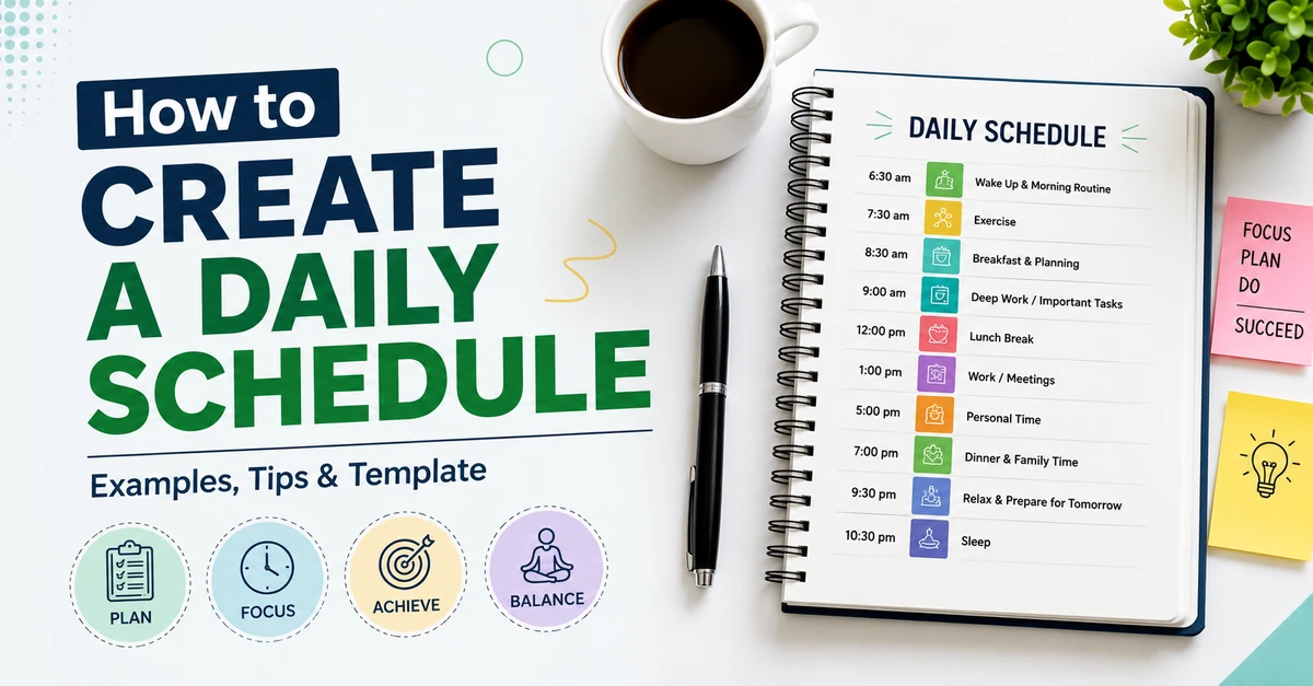 How to Create a Daily Schedule: Examples, Tips & Template