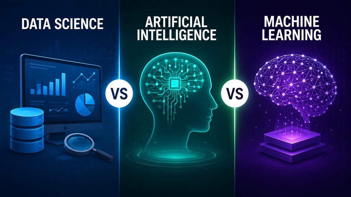 Data Science vs Artificial Intelligence vs Machine Learning: What Is the Real Difference?