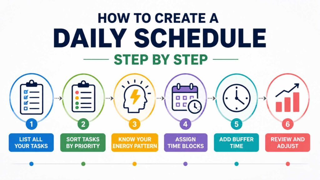 How to Create a Daily Schedule Step by Step