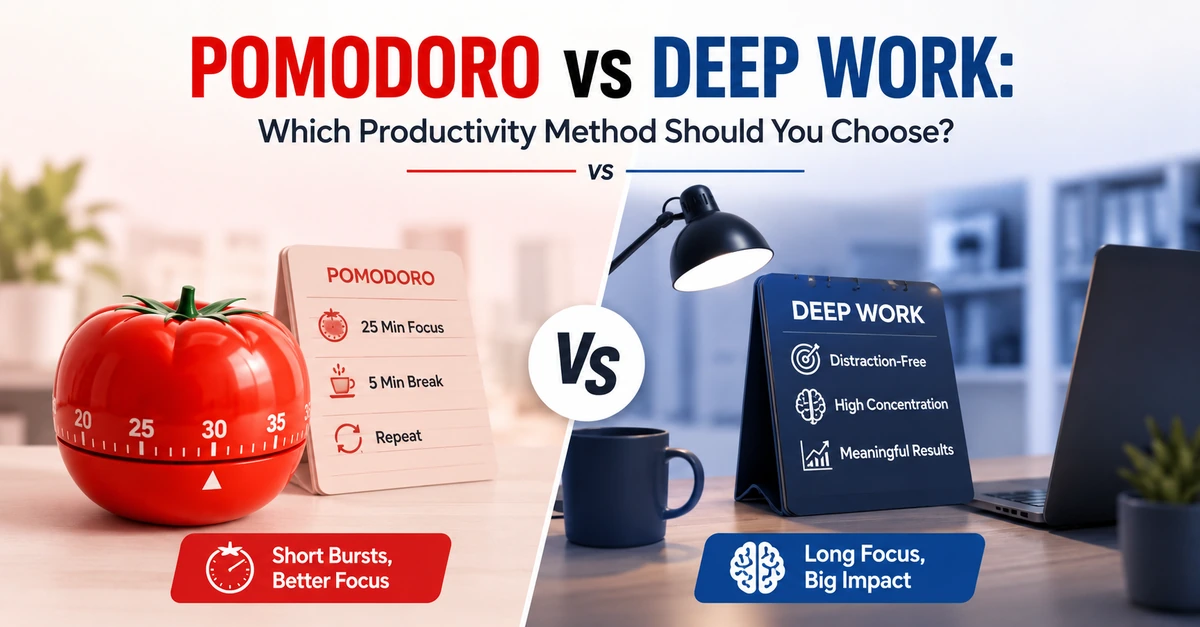 Pomodoro vs Deep Work: Which Productivity Method Should You Choose?