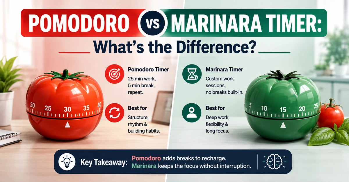 Pomodoro vs Marinara Timer: What’s the Difference?