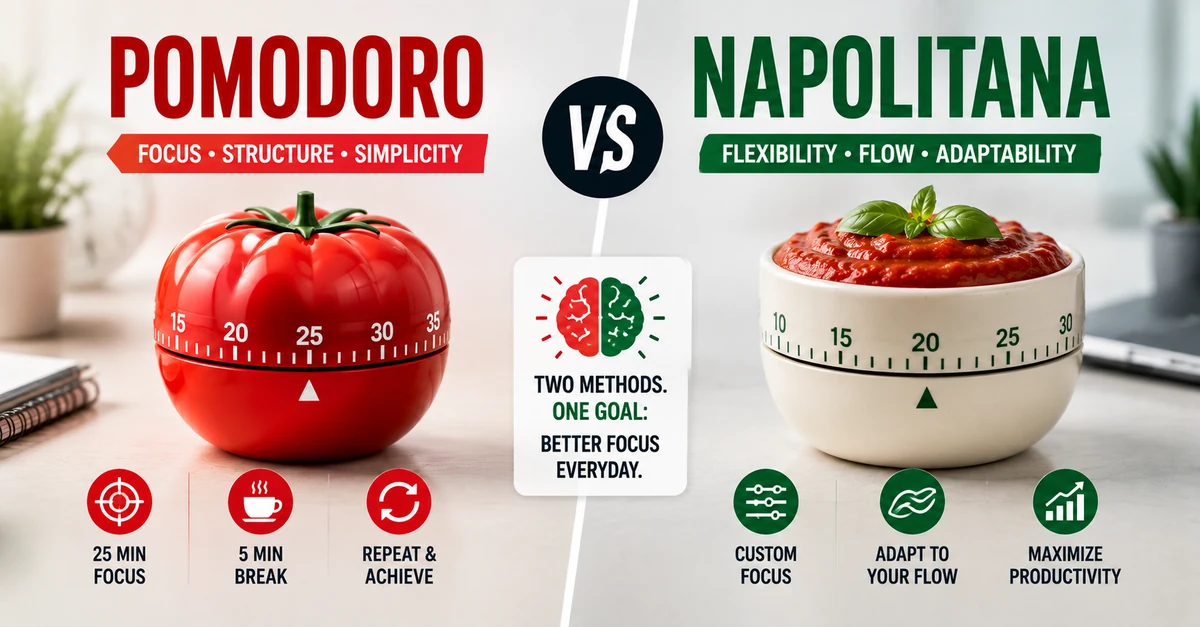 Pomodoro vs Napolitana Timer: Which Focus Technique Fits Your Workflow?