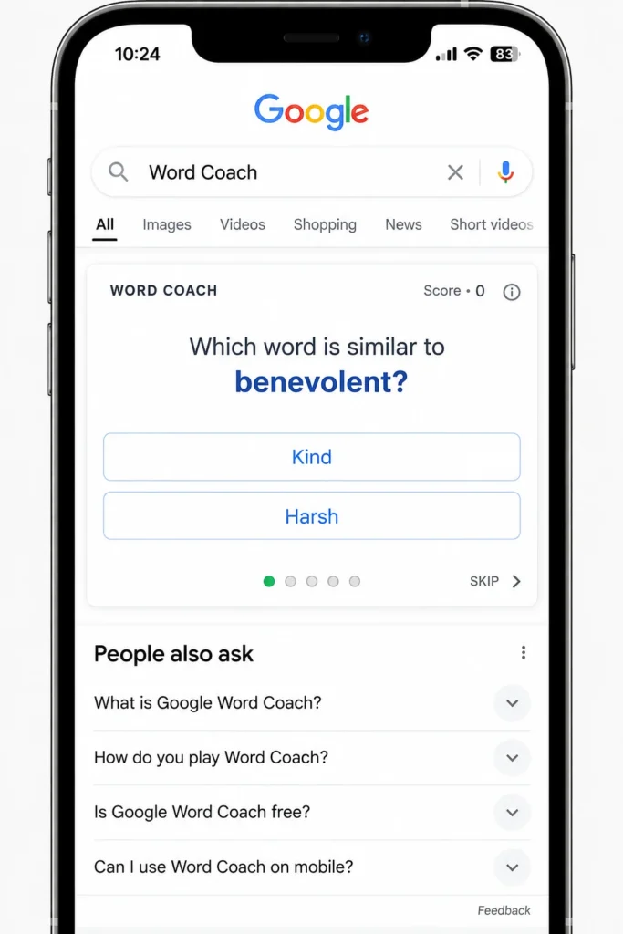 Google Word Coach