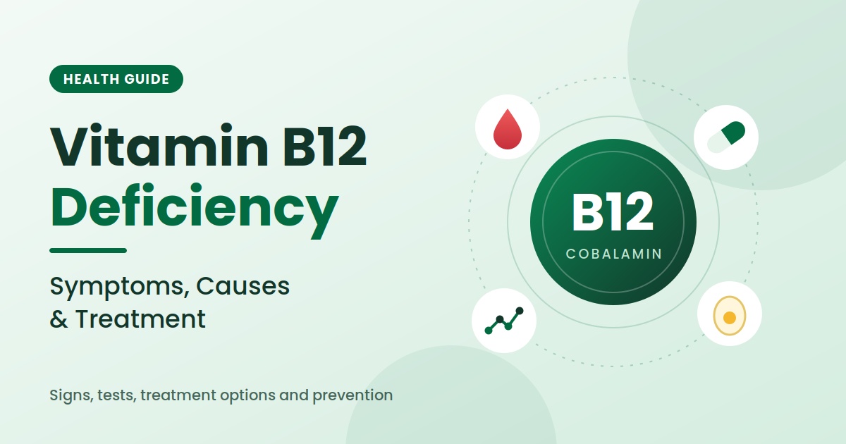 Vitamin B12 Deficiency: Symptoms, Causes & Treatment